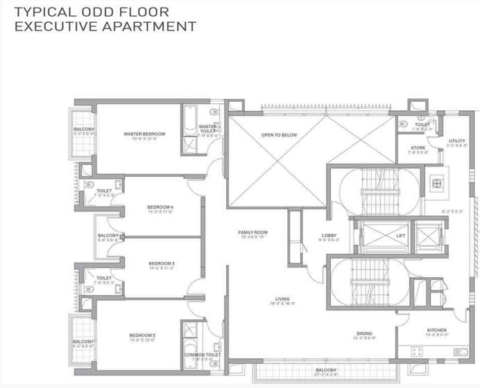 Tata Primanti-Executive Apartments — floor plan 1