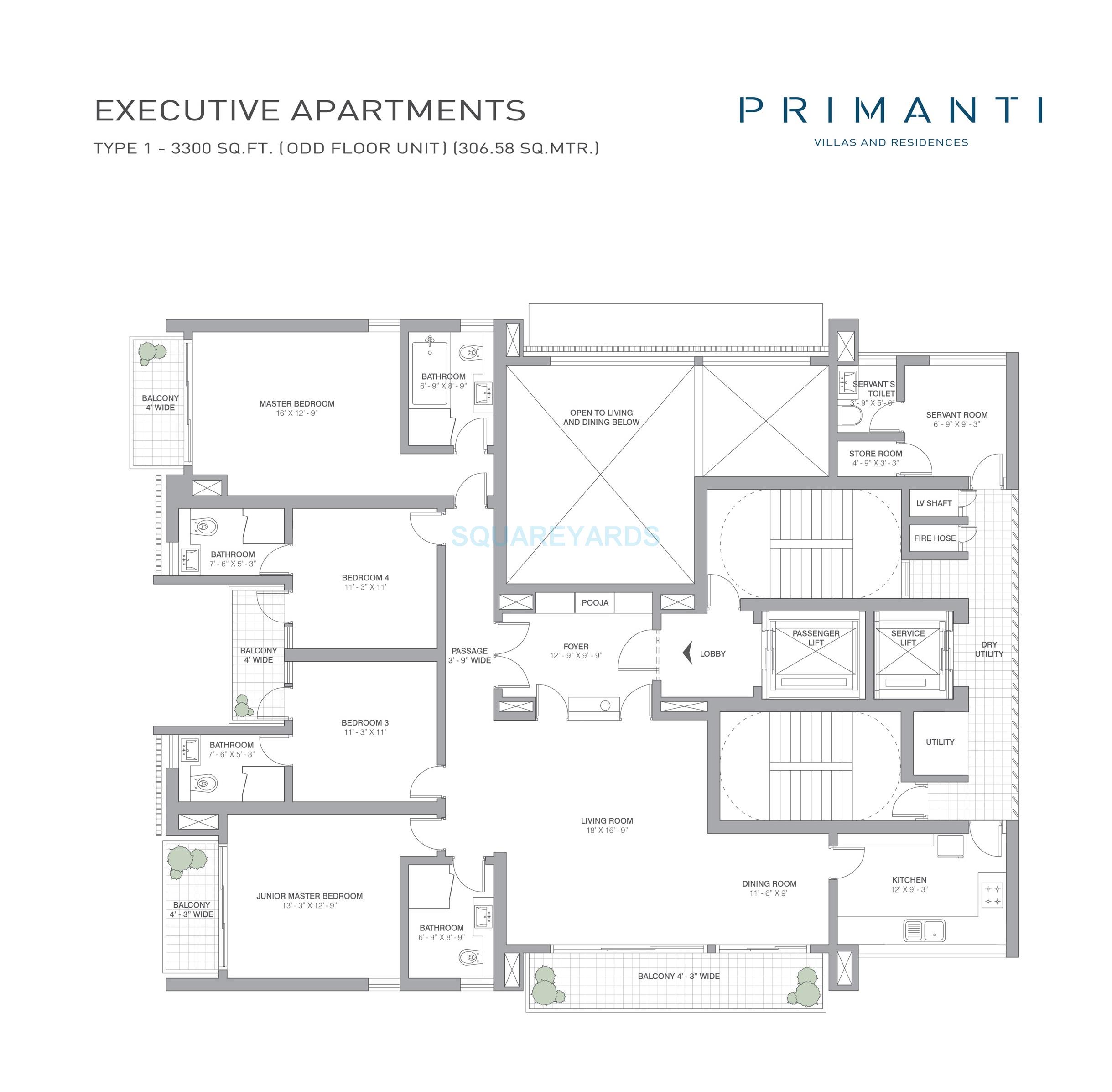 Tata Primanti-Executive Apartments — floor plan 2