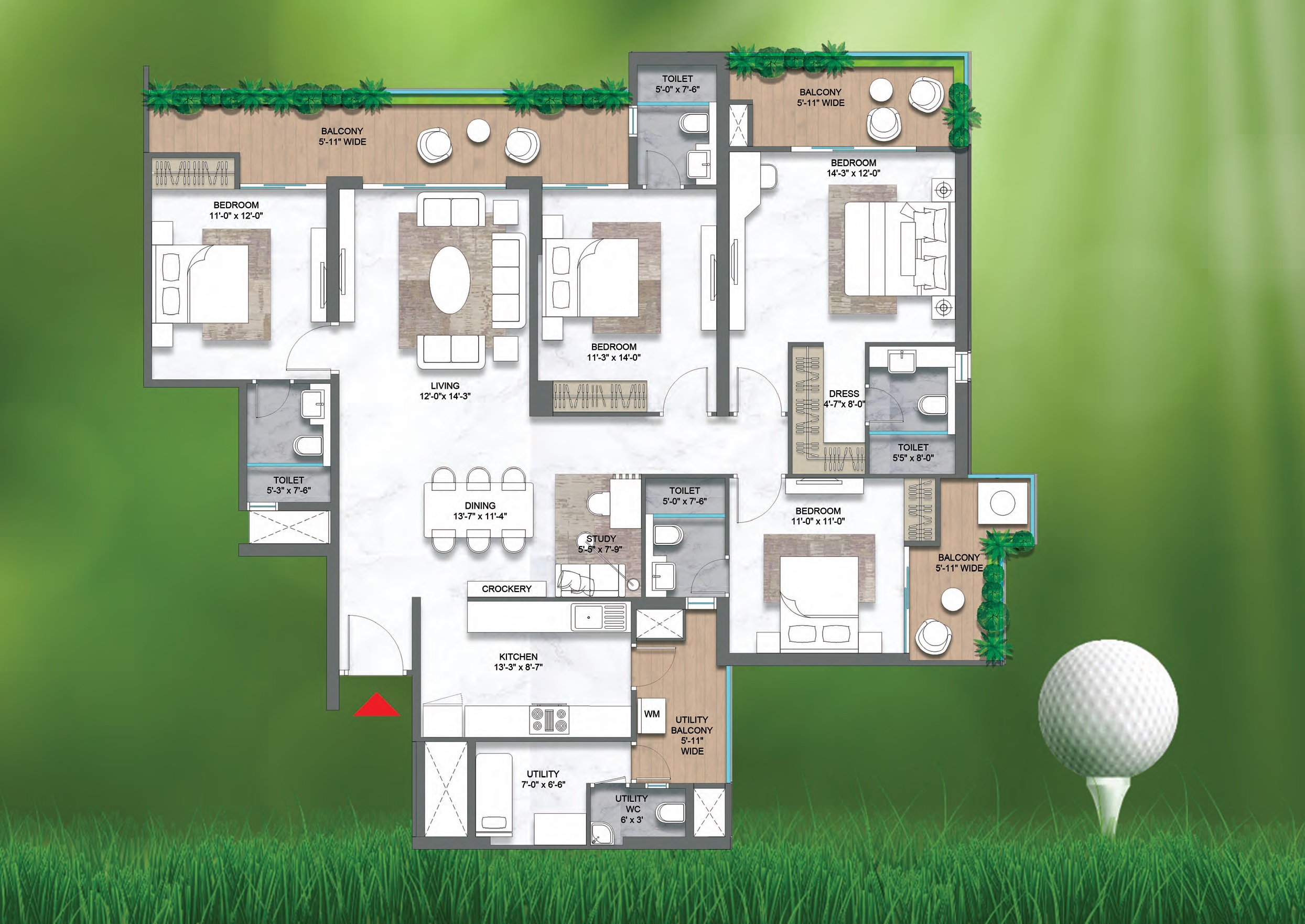 M3M Golf Estate 2 — floor plan 3