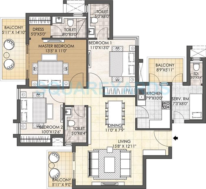 Adani M2K Oyster Grande — floor plan 2