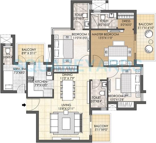 Adani M2K Oyster Grande — floor plan 3
