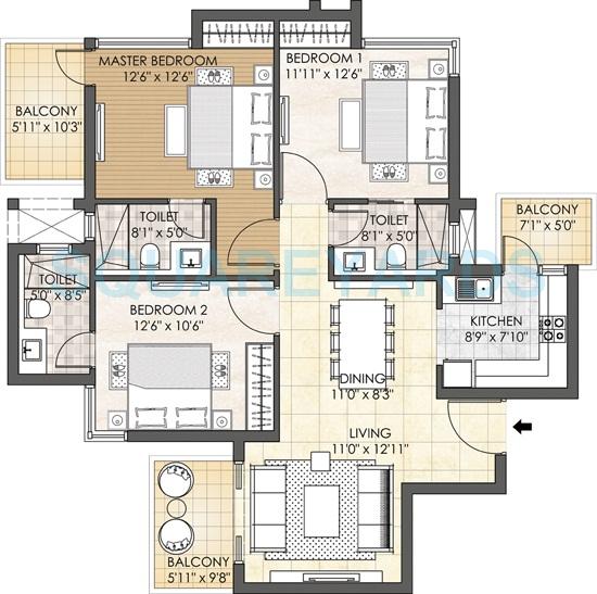 Adani M2K Oyster Grande — floor plan 6