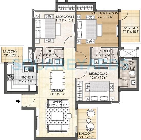 Adani M2K Oyster Grande — floor plan 7