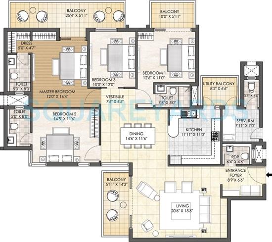 Adani M2K Oyster Grande — floor plan 11