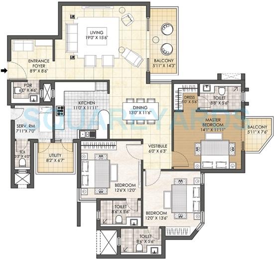 Adani M2K Oyster Grande — floor plan 8