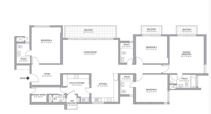 Tata Primanti-Tower Residences — floor plan 3