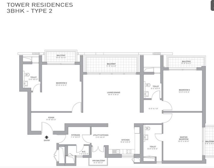 Tata Primanti-Tower Residences — floor plan 1