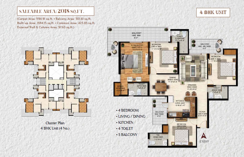 Vrinda Heritage Skyward — floor plan 3
