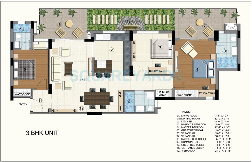 Brisk Lumbini Terrace Homes — floor plan 2