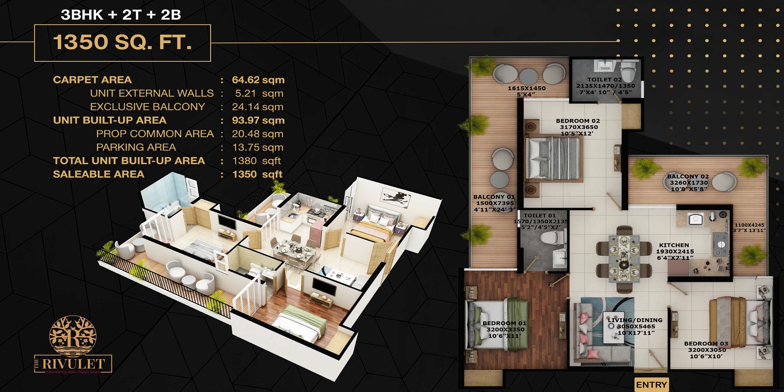 Fusion The Rivulet — floor plan 1