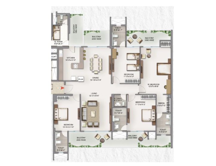 Garur Golf Island — floor plan 1