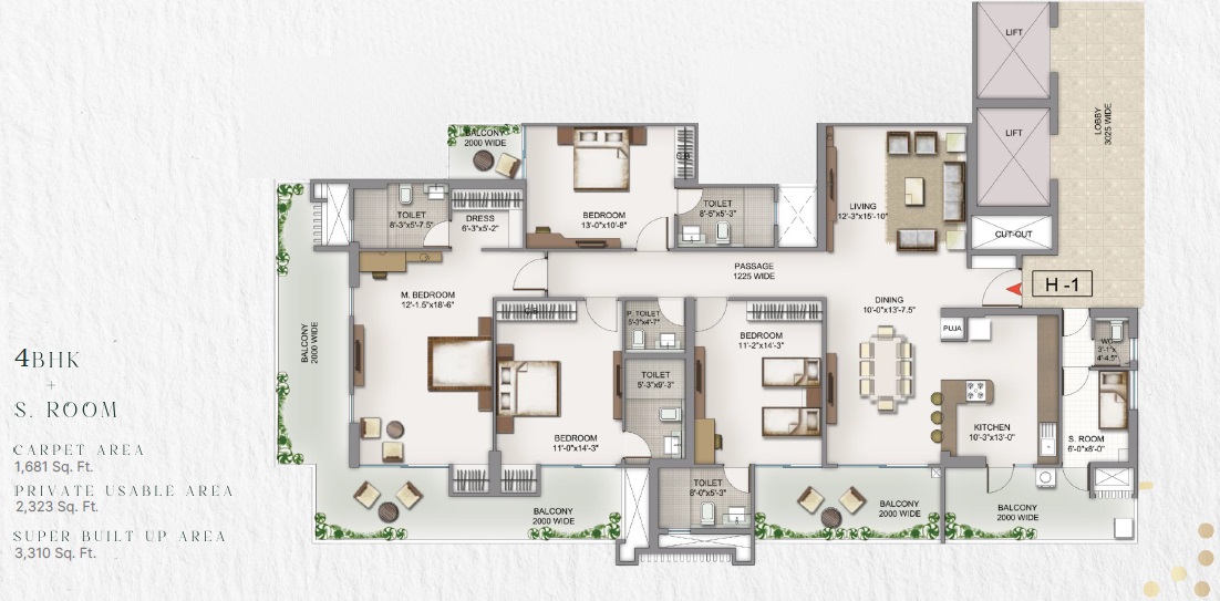 Garur Golf Island — floor plan 3