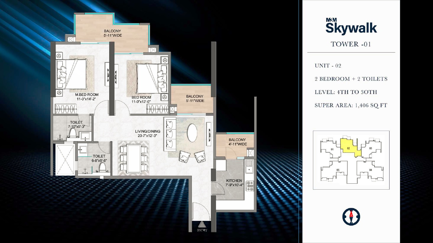 M3M Skywalk — floor plan 1