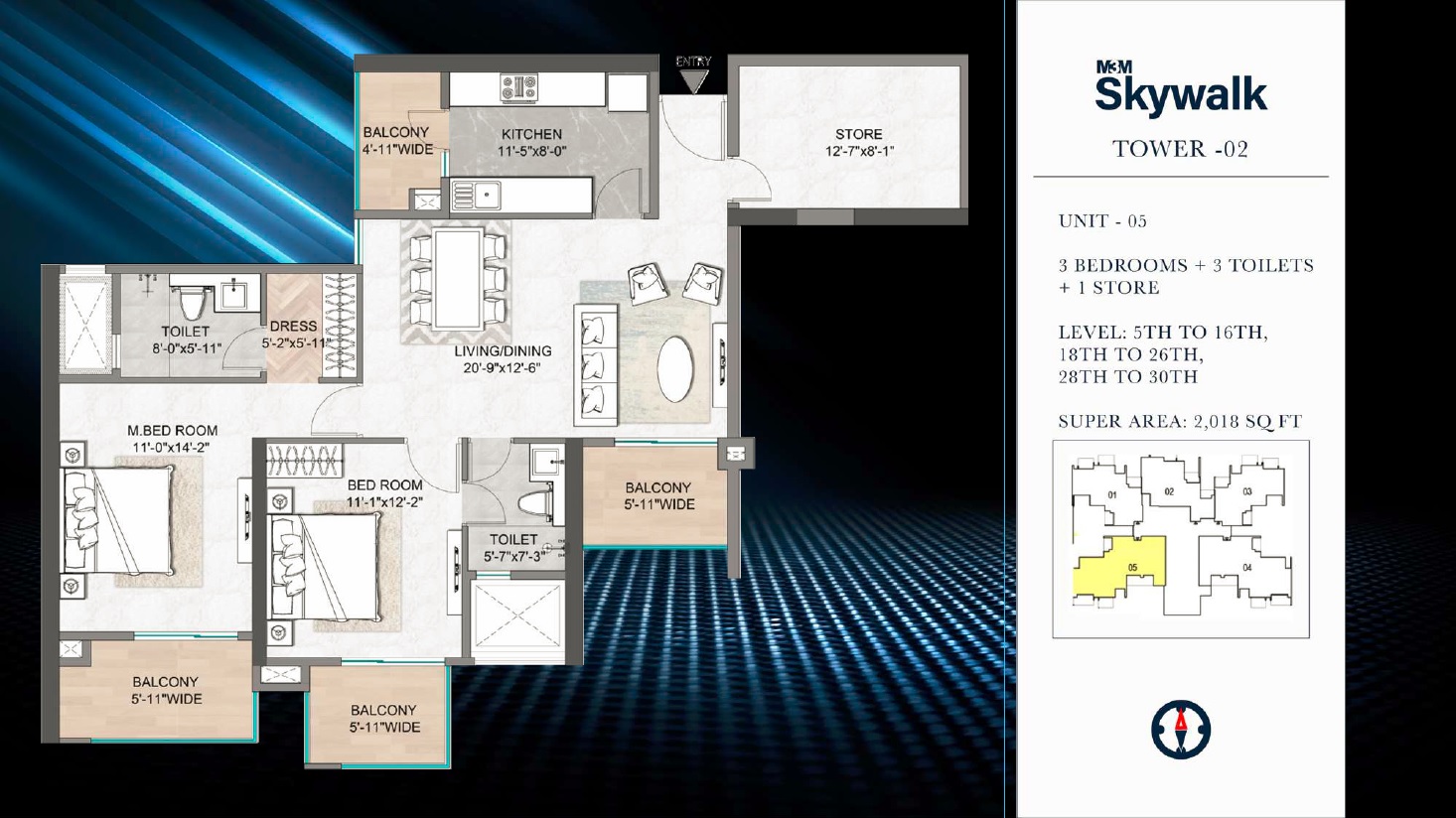 M3M Skywalk — floor plan 3