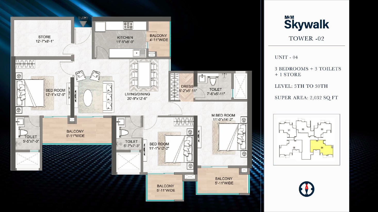 M3M Skywalk — floor plan 4