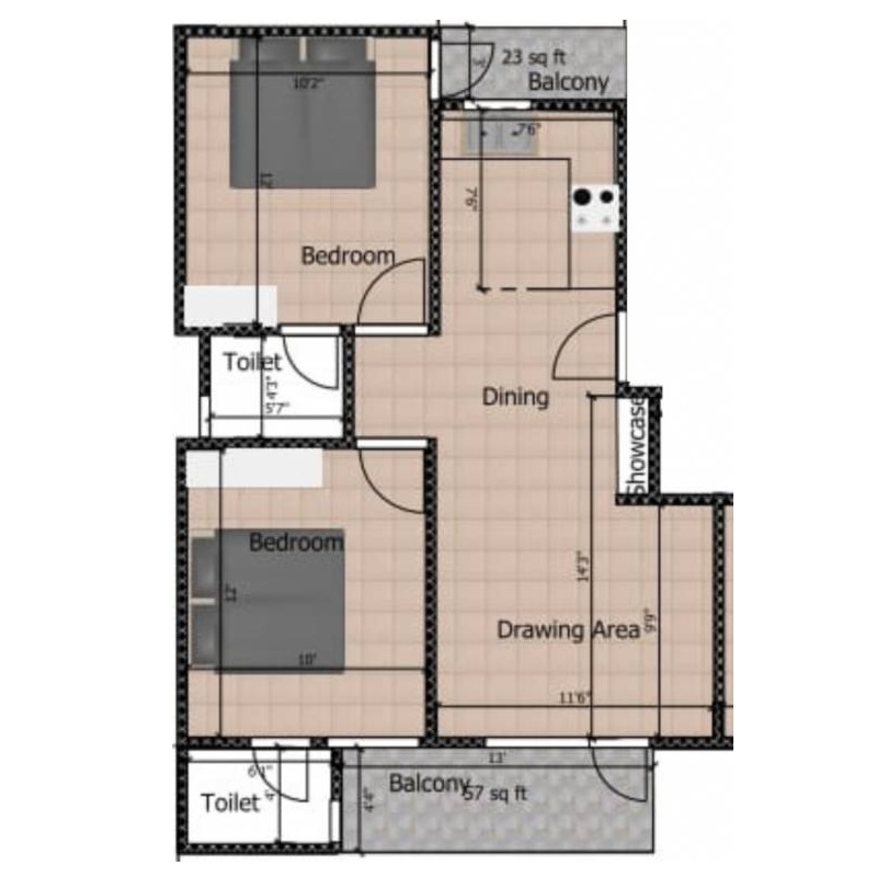 SS Nature Villas — floor plan 1