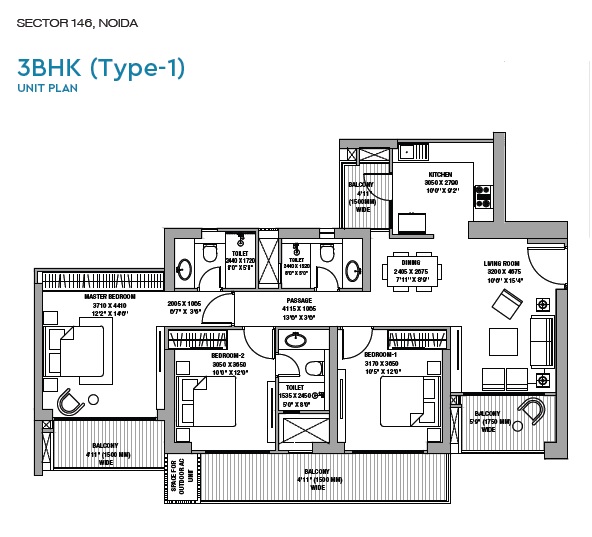 Godrej Tropical Isle — floor plan 1