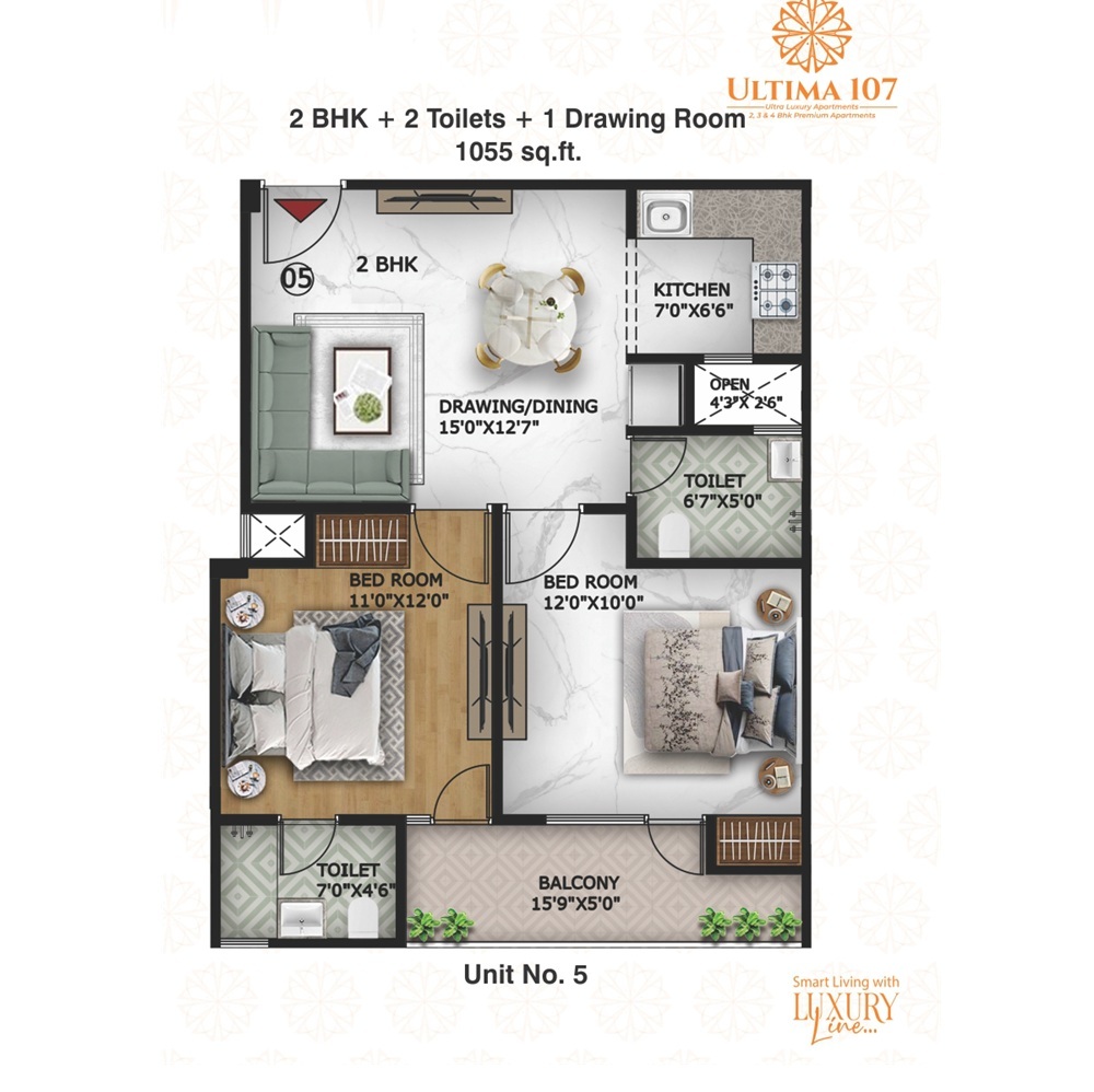 Ultima 107 — floor plan 1