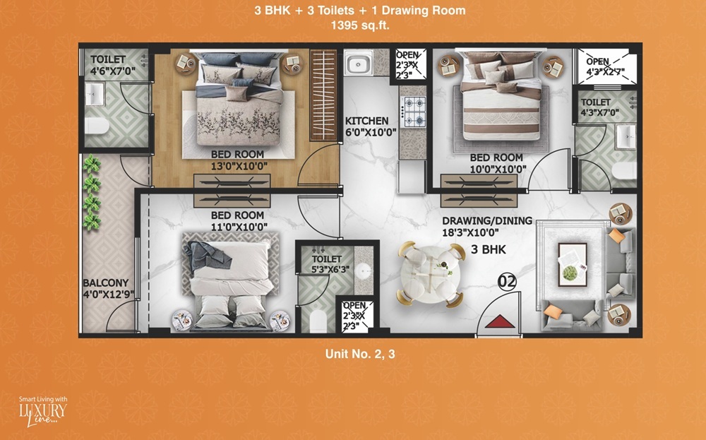 Ultima 107 — floor plan 3