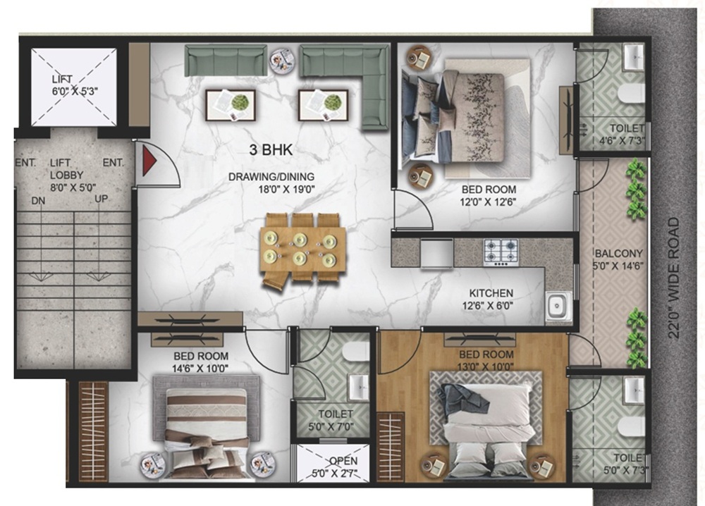 Ultima 107 — floor plan 5