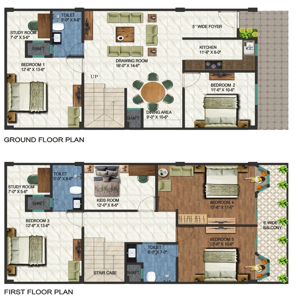 Redbricks Pristine Villas — floor plan 3