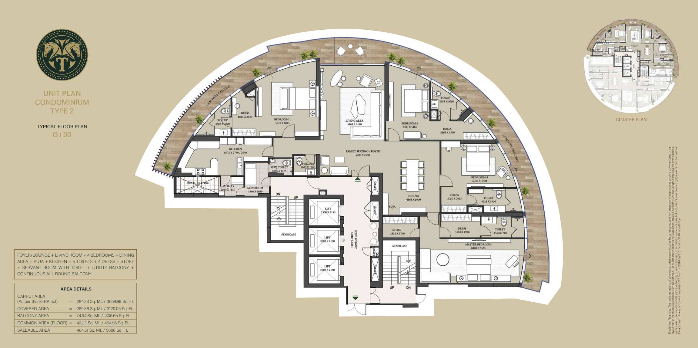 Gaurs Trecento Residences — floor plan 1