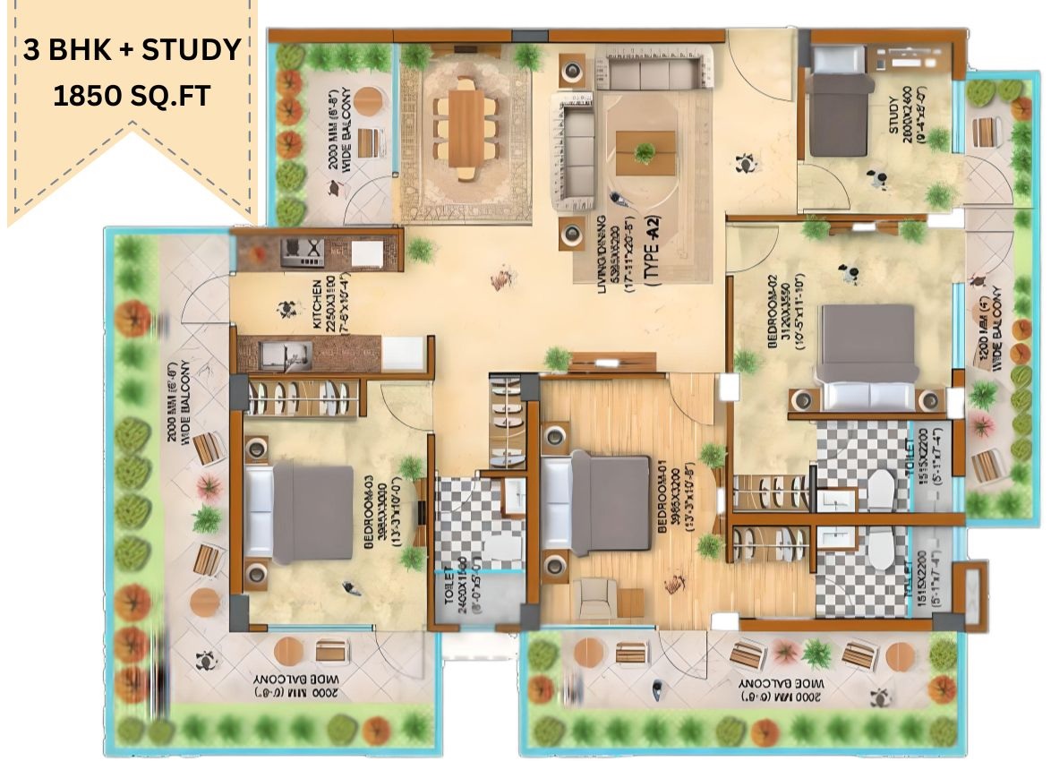 Orchid The Consulate Apartments — floor plan 1