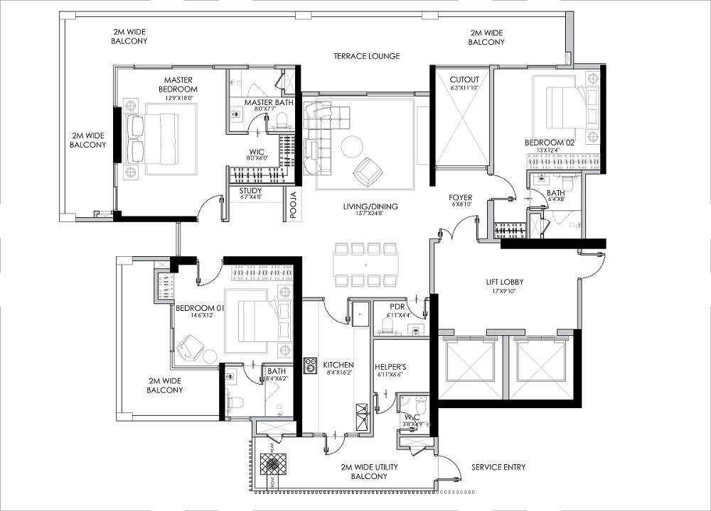 Tarc Kailasa — floor plan 1
