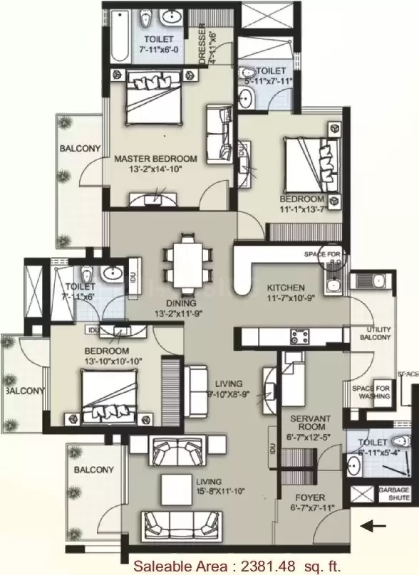Raheja Atharva — floor plan 4
