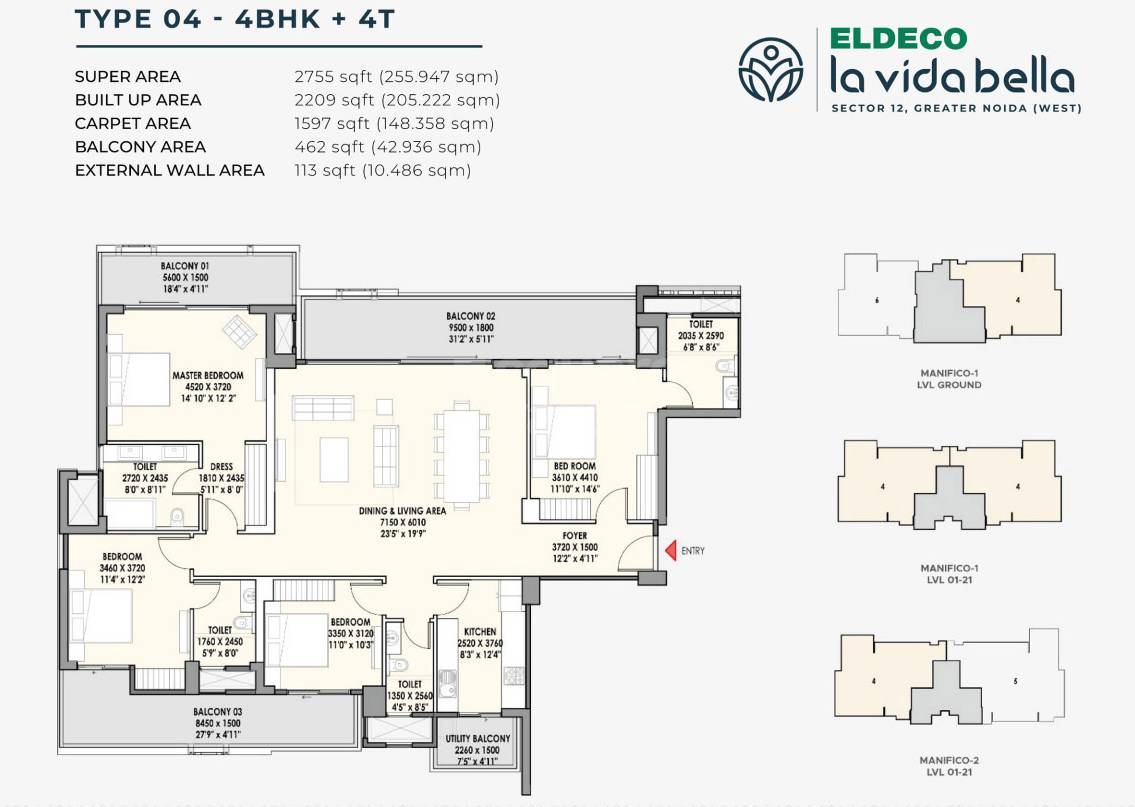 Eldeco La Vida Bella — floor plan 5