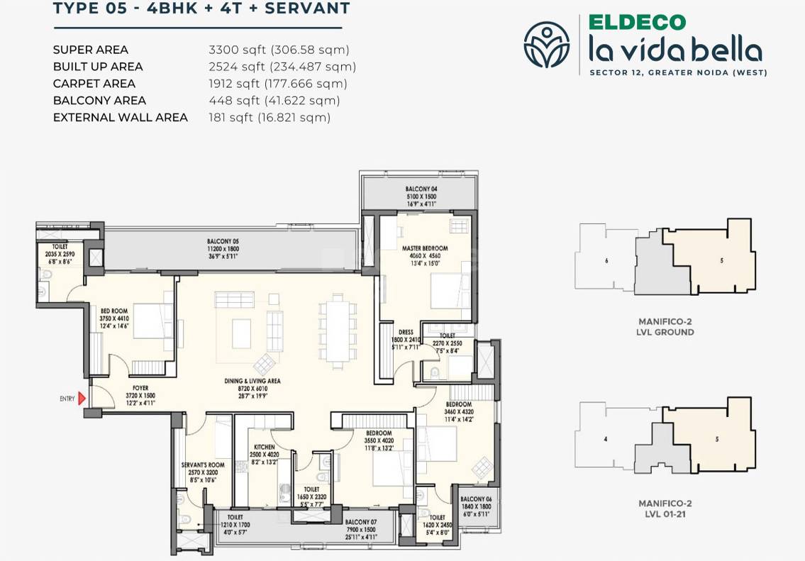 Eldeco La Vida Bella — floor plan 7