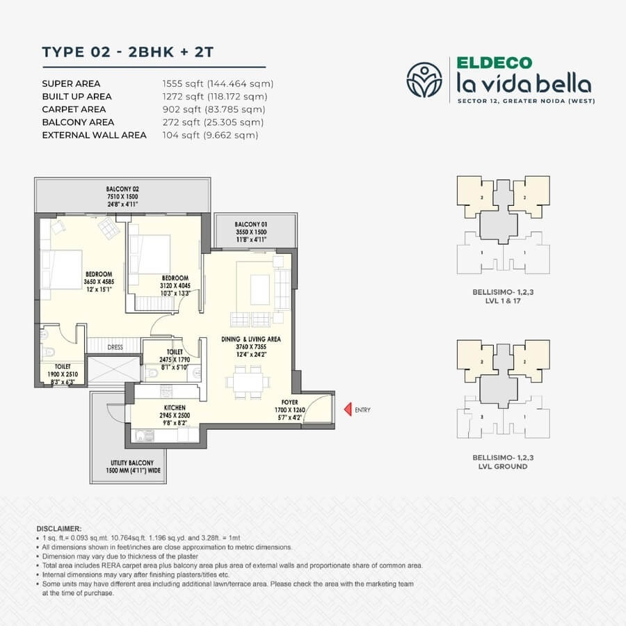 Eldeco La Vida Bella — floor plan 2