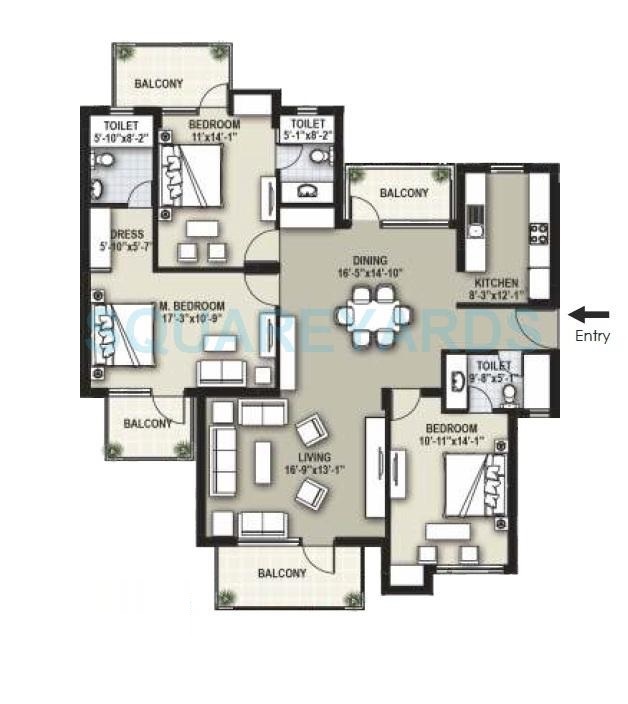 Raheja Shilas Independent Floors — floor plan 1