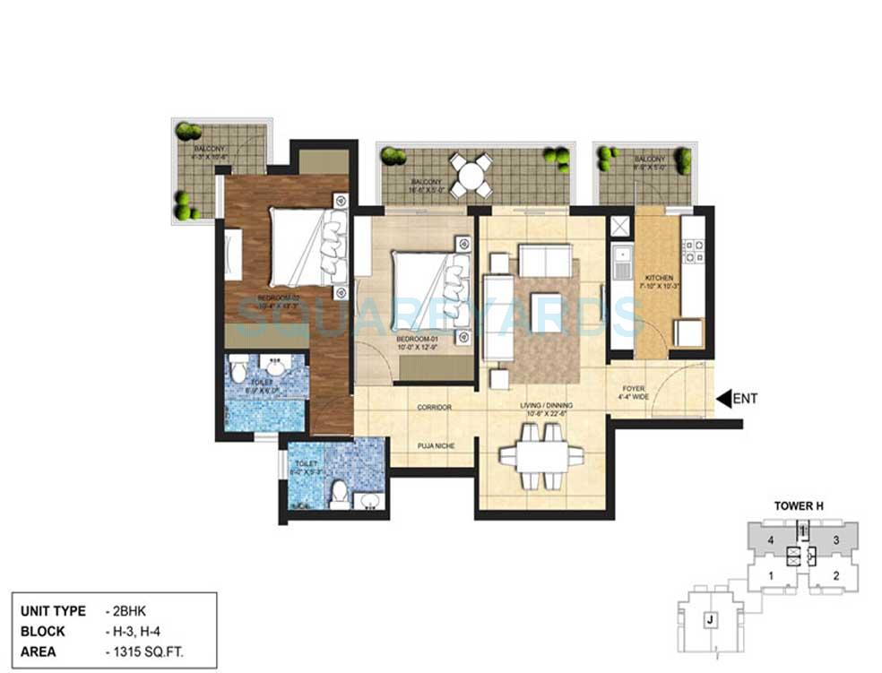 Indiabulls Centrum Park — floor plan 1