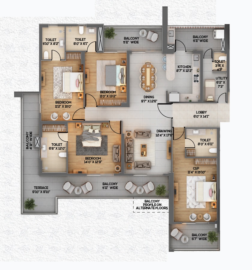 Meru East Avenue — floor plan 3