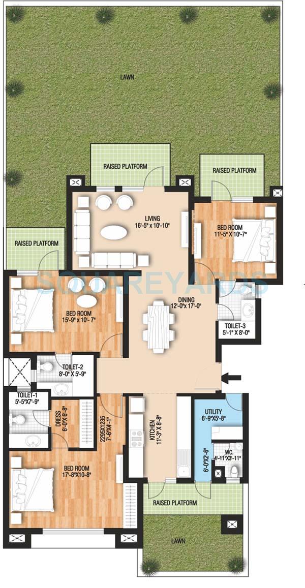 Raheja Vedaanta Floors — floor plan 1