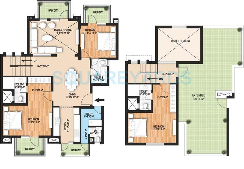 Raheja Vedaanta Floors — floor plan 4