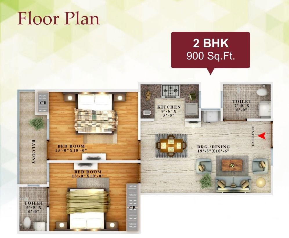 Satyam Paradise Sector 121 — floor plan 1
