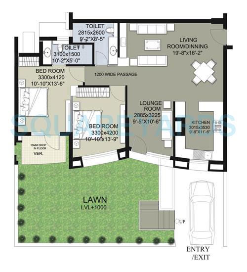 Raheja Vedaanta — floor plan 3