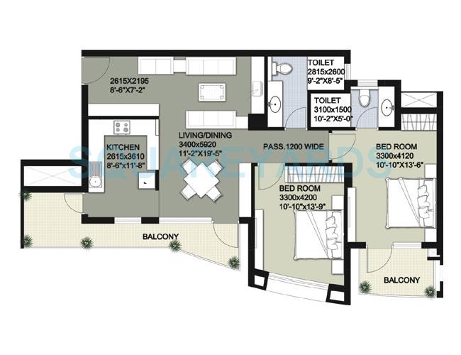 Raheja Vedaanta — floor plan 4