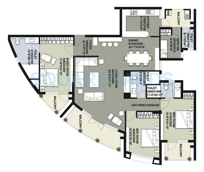 Raheja Vedaanta — floor plan 8
