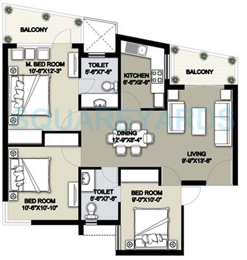 Raheja Shilas — floor plan 1