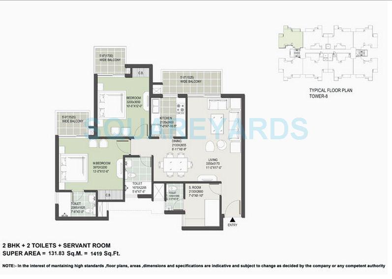 Satya The Hermitage — floor plan 1