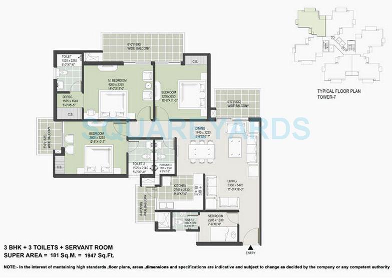Satya The Hermitage — floor plan 3