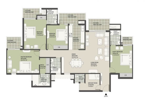 Satya The Hermitage — floor plan 9