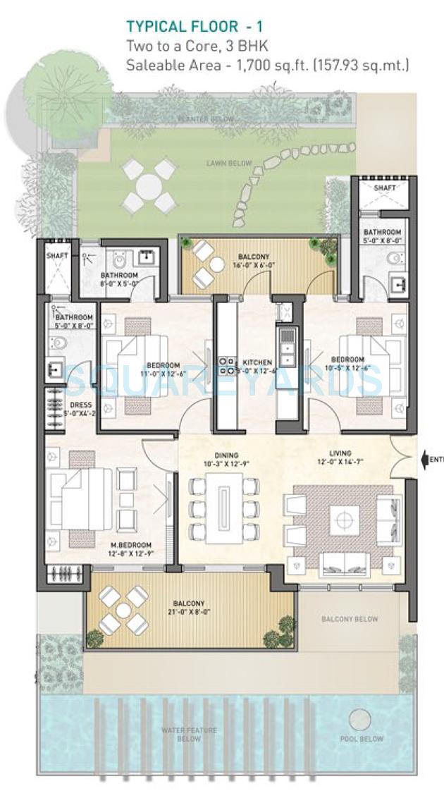 Puri Diplomatic Greens Phase I — floor plan 1