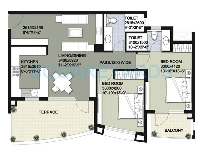Raheja Vedas — floor plan 3