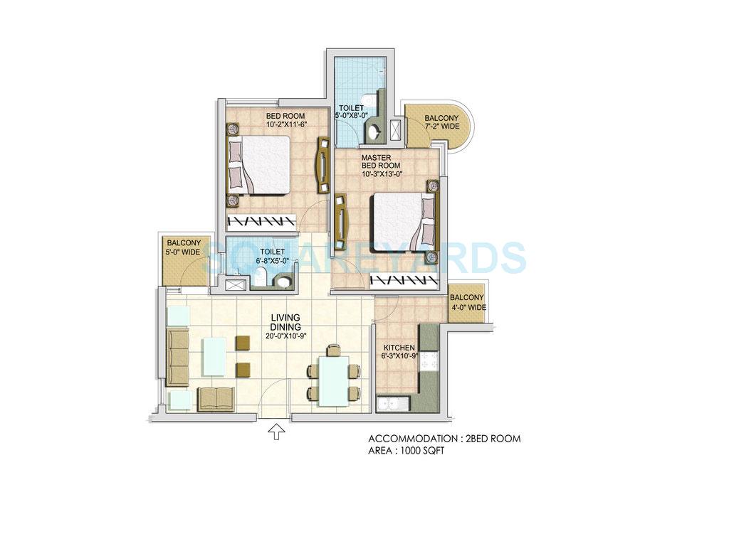 BPTP Spacio Park Serene — floor plan 1