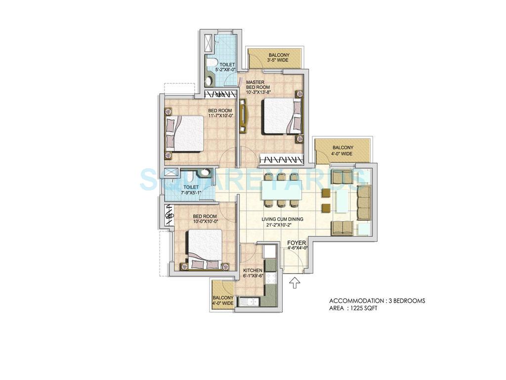 BPTP Spacio Park Serene — floor plan 2
