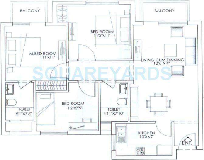 Mahindra Aura — floor plan 1